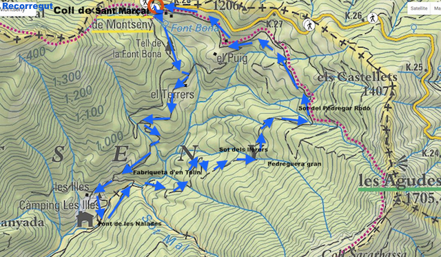 Circular, des del Coll de Sant Marçal